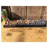 Vintage BENDIX RADIO - Advertiser - 16"