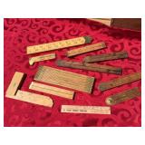 Group Vintage Folding Rulers - STANLEY - CHESTERMAN - Lufkin