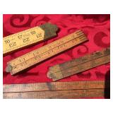 Group Vintage Folding Rulers - STANLEY - CHESTERMAN - Lufkin