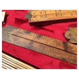 Group Vintage Folding Rulers - STANLEY - CHESTERMAN - Lufkin