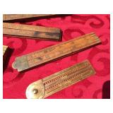 Group Vintage Folding Rulers - STANLEY - CHESTERMAN - Lufkin