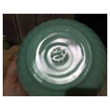 (2) FIRE KING - Nesting Swirl Jadeite Bowls - 8" + 9" - Nice