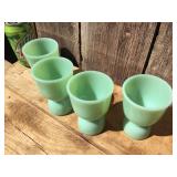(4) Green/Jadeite - Egg Cups