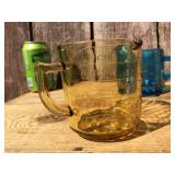 (3) Nifty Vintage Depression Measuring Cups - Pink/Amber/Carnival