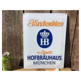 German - HOFBRAUHAUS + STIEGL - Embossed Tin Signs