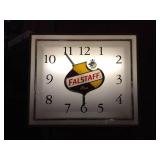 Vintage FALSTAFF - Lighted Clock - Works!