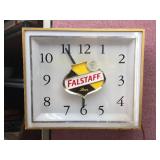 Vintage FALSTAFF - Lighted Clock - Works!