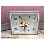 Vintage FALSTAFF - Lighted Clock - Works!