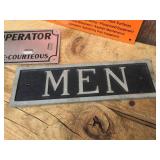 3 Collectable Metal Signs - MEN - Your Operator - MeBroom Construction