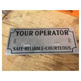 3 Collectable Metal Signs - MEN - Your Operator - MeBroom Construction