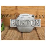 Vintage - BOSTON - Beans Pot - Aluminum Sign