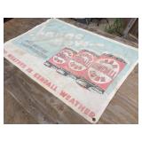 Vintage KENDALL LUBE "Change Now" - Canvas Advertiser Banner