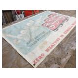 Vintage KENDALL LUBE "Change Now" - Canvas Advertiser Banner