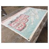 Vintage KENDALL LUBE "Change Now" - Canvas Advertiser Banner