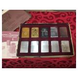 Curated Vintage ZIPPO LIGHTER Collection in Case