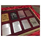 Curated Vintage ZIPPO LIGHTER Collection in Case