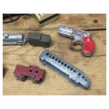 Vintage Mostly TOOTSIE TOY - Trains - Box Cars Plus Cap Guns