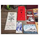 Nifty Vintage RAILROAD - Brochures - Time Tables - Collector Coin Set