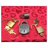 (4) Vintage Locks: AMERICAN - JAMESTOWN - Rotating Combination - Other