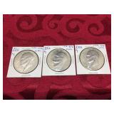 (3) Eisenhower Uncirculated Bicentennial Dollar Coins 1776-1976
