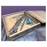Antique STERLING DENTAL - Dental Engine Kit/Parts/Wooden Boxes