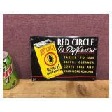 RED CIRCLE Roach Destroyer - Porcelain Sign 9 5/8" x 6 5/8"