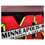 Minneapolis-Moline Heavy Enamel 2 Sided Metal Sign 30" x 20"