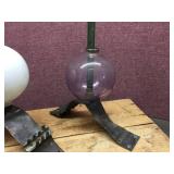 (2) Vintage 20" Copper Lightning Rods with Glass Globes