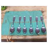 Set of 6 "Brazil Silver" Monogram S Tea Spoons