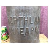 Vintage Embossed NORTHLAND Minneapolis - 20 Qt Can w/Lid