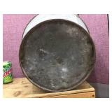 Vintage G.N.RY. Galvanized Hinged Lid - Railroad Can