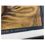 Vintage WINOLD REISS - Many Guns/Blackfeet Indian Brave - Poster