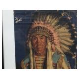 Vintage WINOLD REISS - Many Guns/Blackfeet Indian Brave - Poster