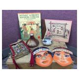 Vintage Native American Pottery - Glass - Rawhide - Activity Book