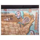 Framed Poster - TRIBES of the INDIAN NATION - 27" x 21"