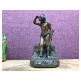 Vintage Cast Statue - Native American Hunter - 7" Well Done