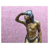 Vintage Cast Statue - Native American Hunter - 7" Well Done