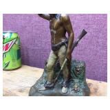 Vintage Cast Statue - Native American Hunter - 7" Well Done