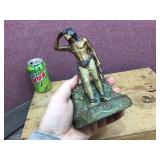 Vintage Cast Statue - Native American Hunter - 7" Well Done