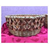 (2) Native American Woven Baskets - Sioux?
