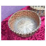 (2) Native American Woven Baskets - Sioux?