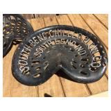 OLD SOUTH BEND CHILLED PLOW CO. - Cast Tractor Seat + Other
