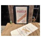 2 Vintage FEED SACKS - Pioneer + Tomahawk