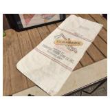 2 Vintage FEED SACKS - Pioneer + Tomahawk