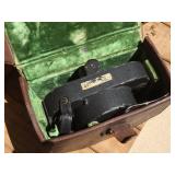 Antique BELL + HOWELL "Filmo" Movie Camera with Case