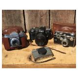 (4) Vintage Cameras: ZEISS - MINOLTA - ARGUS - OLYMPUS PEN