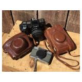 (4) Vintage Cameras: ZEISS - MINOLTA - ARGUS - OLYMPUS PEN