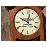 Nifty GLENFIDDICH Whiskey - Old Look Wooden Clock - 34"