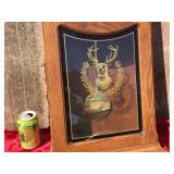 Nifty GLENFIDDICH Whiskey - Old Look Wooden Clock - 34"