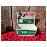 Vintage KOOL - Tin Wall Hanger Matches Holder